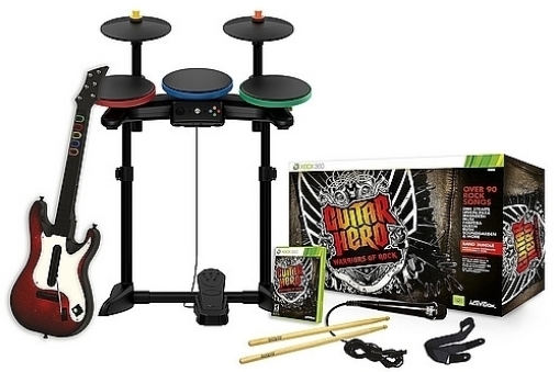 תמונה של Xbox 360 Guitar Hero 6: Warriors of Rock Full Band Bundle