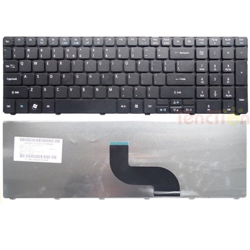 תמונה של מקלדת למחשב נייד Acer Aspire 5810tz 5810T 5810PG 5810 5800 5750G 5750 5745 5742 5741G 5741 5740 AS5538G AS5538 8940G 8935G 7741 7735 7552 7551 7535 series Black