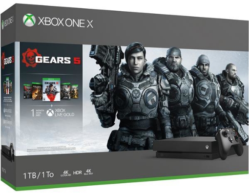 תמונה של קונסולה Xbox One X 1TB + Gears of War 2+3+5+Ultimate  הכולל 2 שלטים