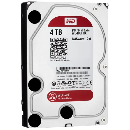 תמונה של דיסק קשיח פנימי לנייח WD 4TB Red IntelliPower 64MB 3.5