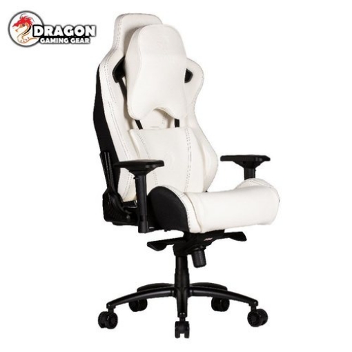 תמונה של DRAGON GT DLX GAMING CHAIR WHITE-BLACK דרגון