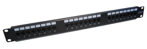 תמונה של פנל 24 מחברים RJ-45 CAT 6A