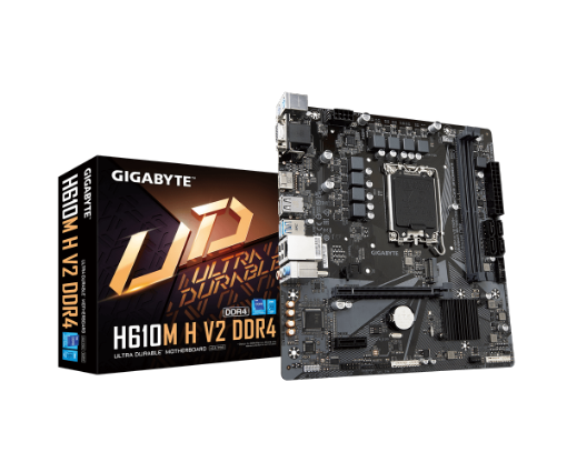 תמונה של לוח לאינטל דור 12 Gigabyte H610M H DDR4 V2 REV1.0 VGA HDMI