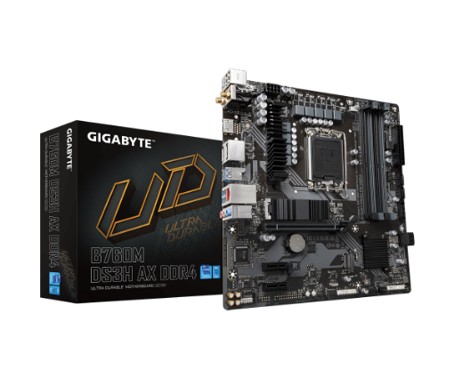 תמונה של לוח Gigabyte B760M DS3H AX DDR4 1.2 Micro-ATX WIFI6 LGA1700