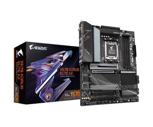 תמונה של לוח Gigabyte X670 Aorus Elite AX ATX AM5 DDR5 WIFI 6E BT5.2