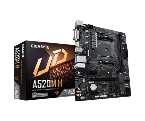 תמונה של לוח אם למעבדי Gigabyte A520M H 1.2 AM4 AMD Ryzen