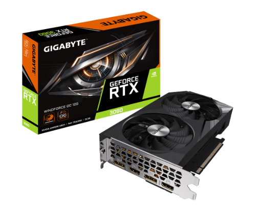 תמונה של כרטיס מסך OC 12GB  Gigabyte RTX 3060 Windforce 2