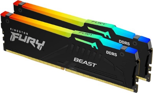 תמונה של ז. לנייח Kingston Fury Beast RGB 32GB 2X16 DDR5 5200Mhz C36 KIT