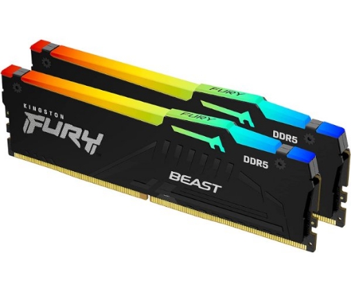 תמונה של ז.לנייח Kingston Fury Beast BLACK RGB 64GB 2X32GB DDR5 6K Mhz C36