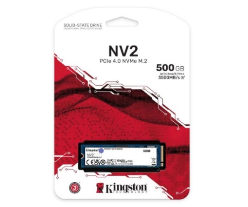 תמונה של דיסק פנימי Kingston NV2 500GB NVME GEN 4.0 4X4 M.2 2280