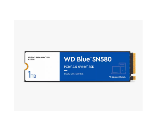 תמונה של דיסק פנימי WD Blue SN580 1TB Nvme Gen4 2280 Up to 4150MB/s