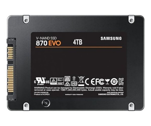 תמונה של דיסק פנימי SAMSUNG EVO 870 4TB SSD SATA III 2.5 inch