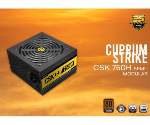 תמונה של ספק כוח ANTEC CSK 750H Semi Modular 750W 80 PLUS Bronze 120MM Fan