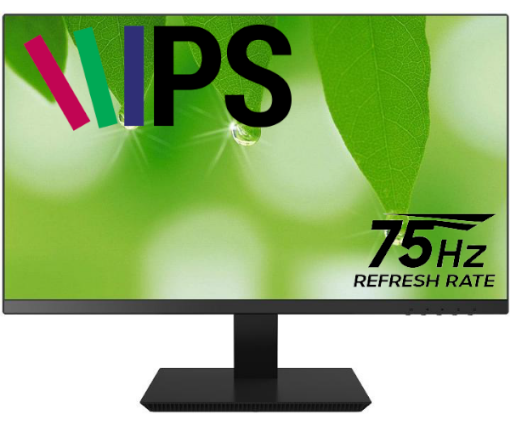 תמונה של מסך Solid H2390 FHD 24 IPS 5Ms VGA HDMI frameless 75Hz Black