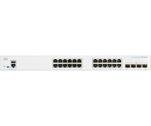 תמונה של מתג מנוהל 24 פורטים CISCO CBS250-24T-4G