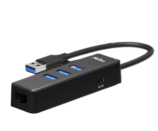 תמונה של כרטיס רשת ומפצל Netac 1GB Net card and aplitter usb 3.0