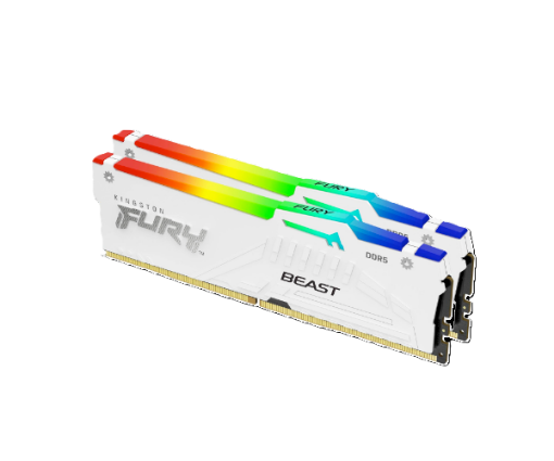 תמונה של זכרון Kingston Fury Beast RGB White 32GB 2X16 6000MHZ AMD/Intel