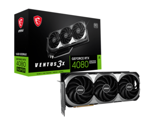 תמונה של כרטיס מסך MSI GeForce RTX 4080 SUPER 16G VENTUS 3X OC