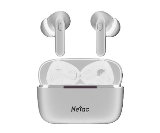 תמונה של אוזניות NETAC LK65 Bluetooth 5.3 Up to 5.5Hrs Play White Stereo