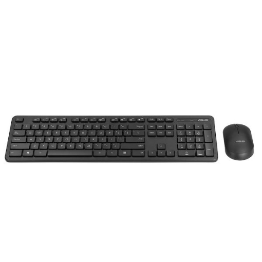 תמונה של ASUS CW100 /Wireless Keyboard + Mouse Set / Slim & Silent design / EN+HEB+RU/ 2.4GHz/1600dpi /Black