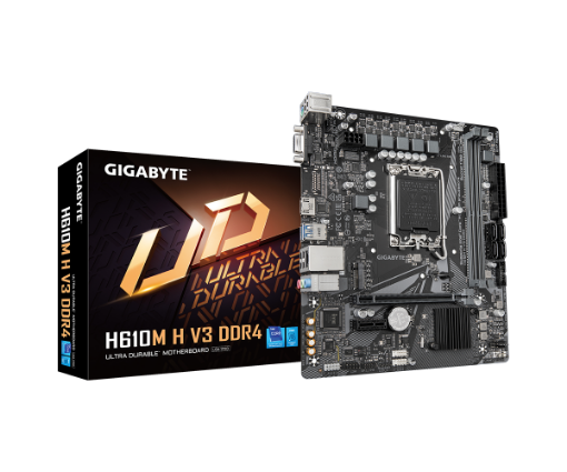 תמונה של לוח לאינטל דור 12-14 Gigabyte H610M H DDR4 V3 REV1.0 VGA HDMI