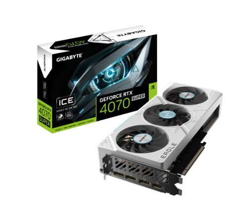 תמונה של כרטיס מסך Gigabyte GeForce RTX 4070 SUPER EAGLE OC ICE 12GB