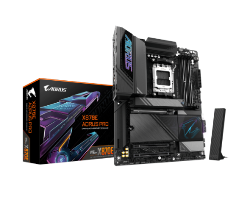 תמונה של לוח למעבדי AMD Gigabyte X870E AORUS PRO ATX AM5 DDR5 WIFI7 BT