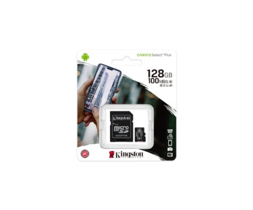 תמונה של כרטיס זכרון Kingston 128GB UHS-1 Canvas Select Plus Adapter incl