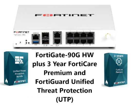 תמונה של באנדל מכשיר ושירות Fortigate-90G Plus 3Y FortiCare Prem and UTP