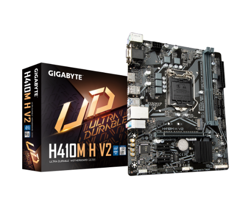 תמונה של לוח אם אינטל דור 10 Gigabyte H410M H V2 1.7 Micro-ATX LGA1200